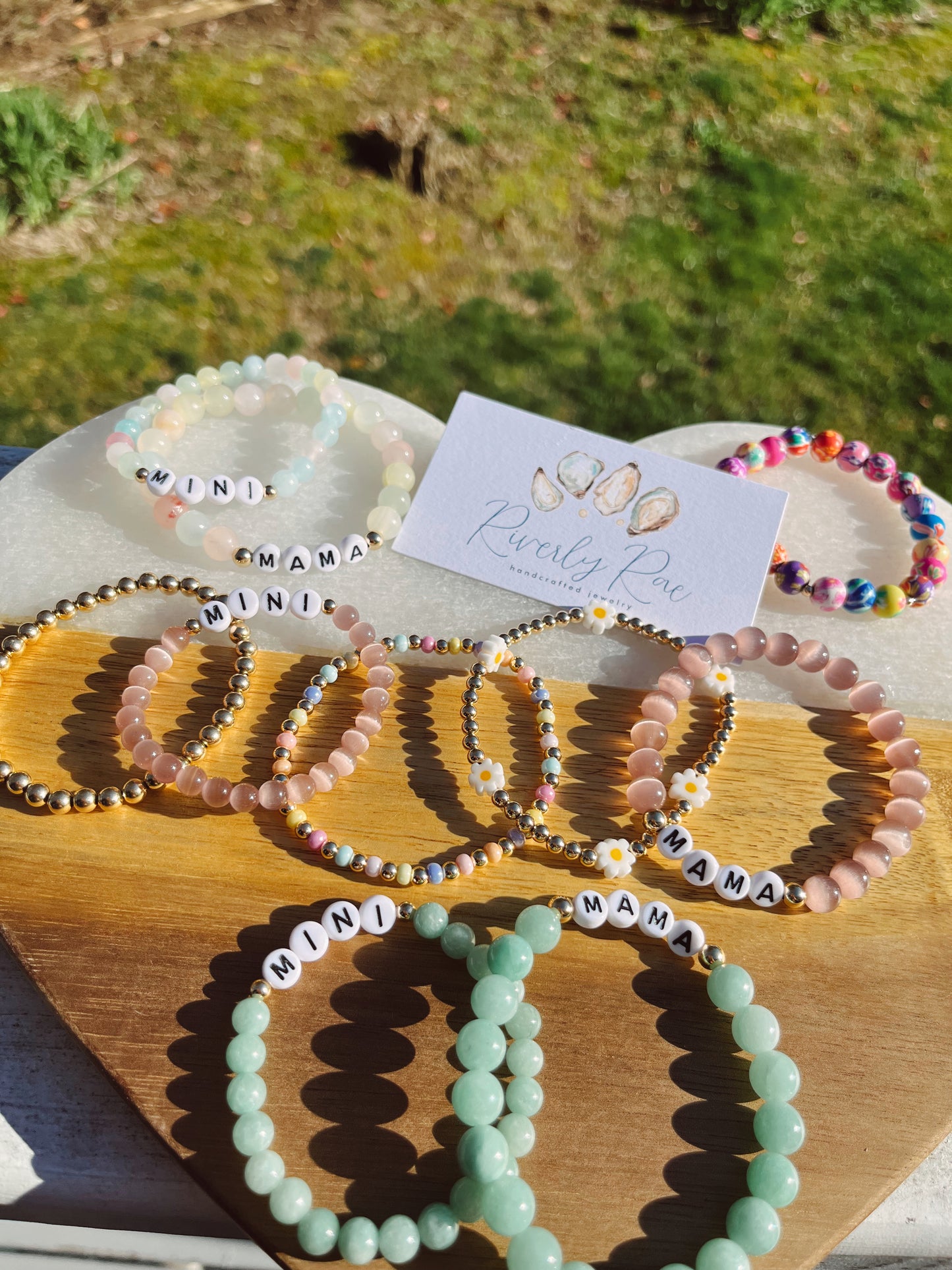 Mama/Mini Gemstone Bracelet Set