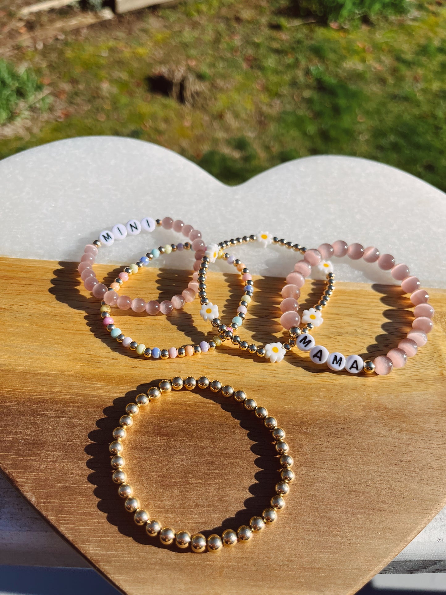 Mama/Mini Gemstone Bracelet Set